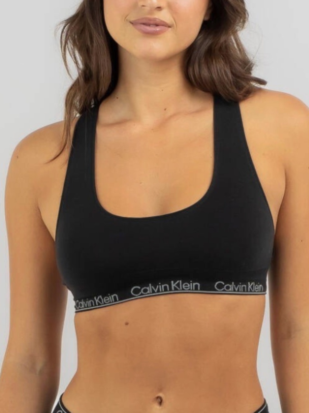 Calvin Klein Modern Seamless Naturals Lightly Lined Bralette QF7691 - Black